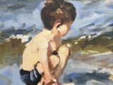 Boy on the Beach (Canvas Print)