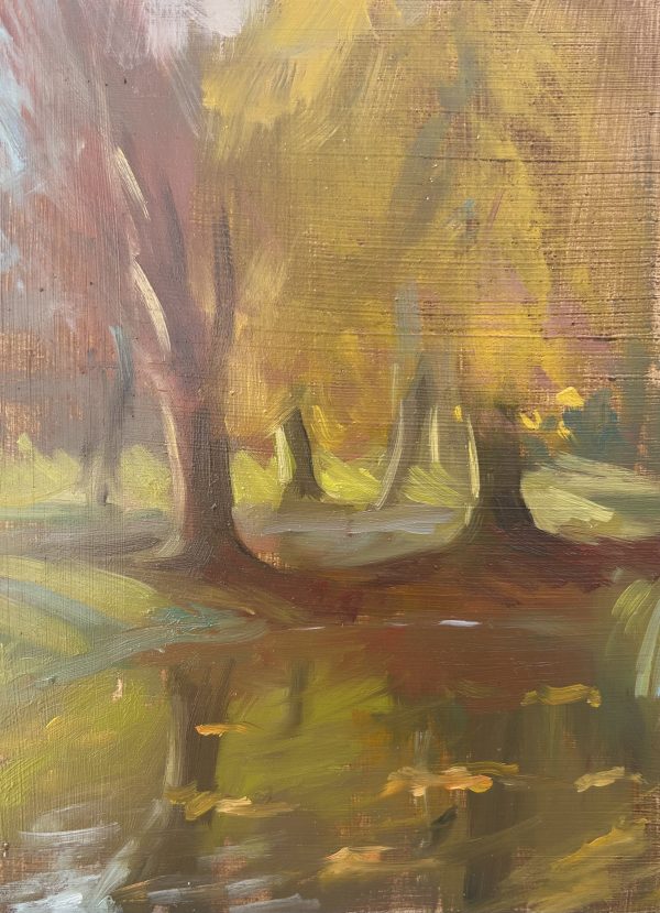 Autumn Reflection at Lacock (oil sketch)
