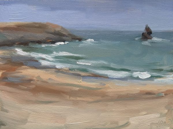 Broad Haven Beach, Grey Day (oil sketch)