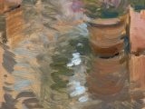 Patio Rain, North Norfolk (oil sketch)