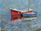 Red and Blue Boats at Burnham OveryReserved•
