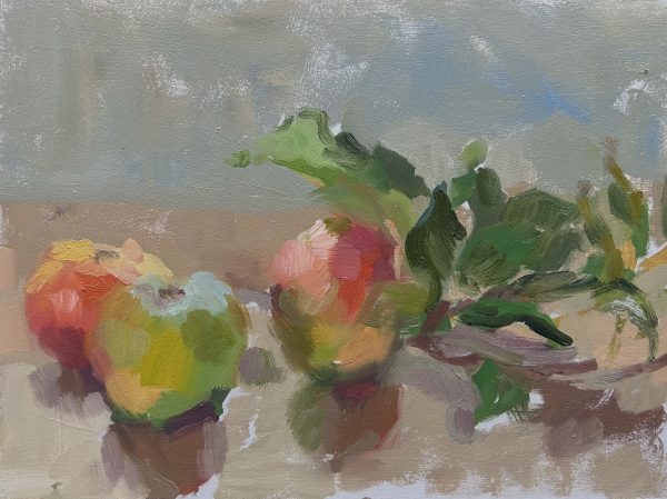 Apple study no.3 (oil sketch)