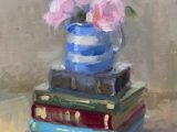 Roses Balanced on Books