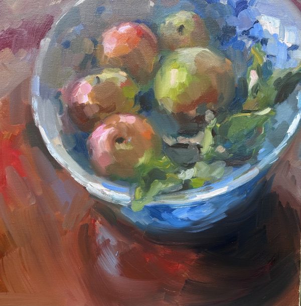 Apples on Polished Table