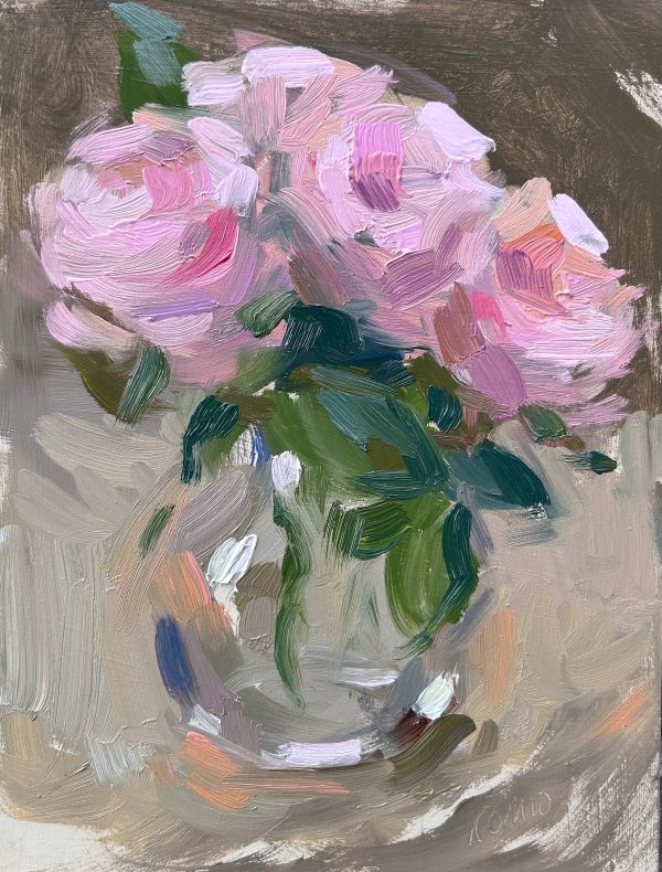 Roses in Glass (oil sketch)