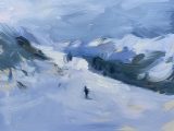 Lone Skier (oil sketch)