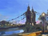 Hammersmith Bridge, Twilight