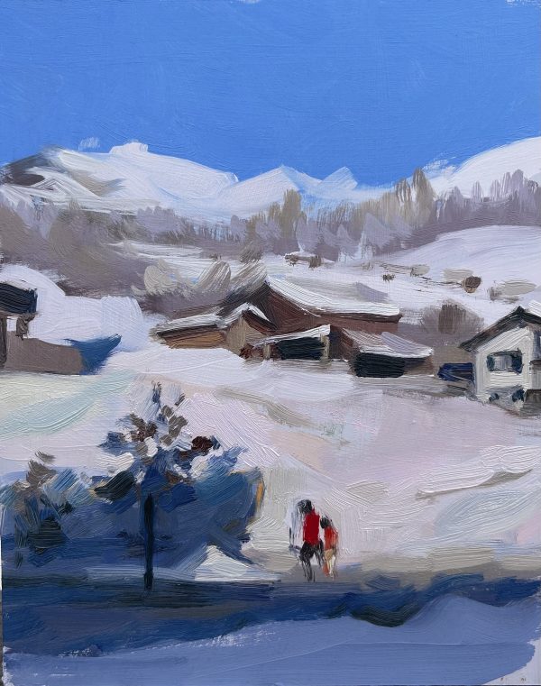 Flims, Switzerland (oil sketch)