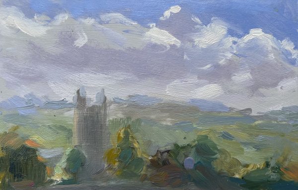 View of St Julian's, Wellow (oil sketch)